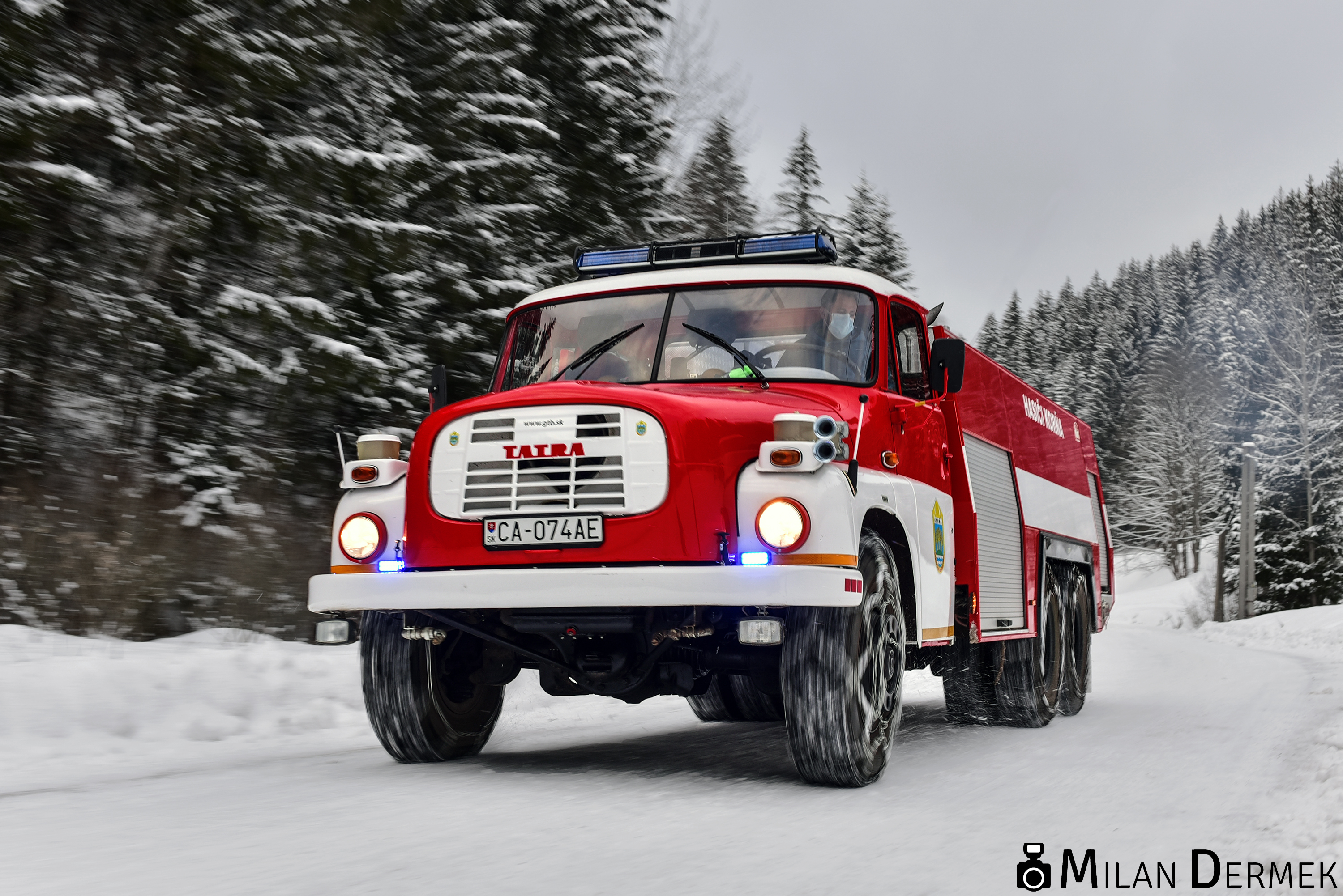 Naša CAS 32 Tatra 148 v zime